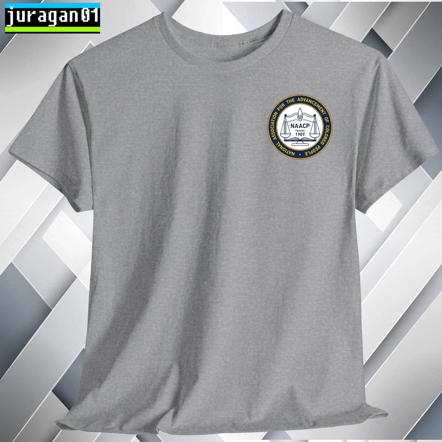 NAACP Simple T-Shirt Black Navy White Grey Red Orange Choco Size S to 5XL