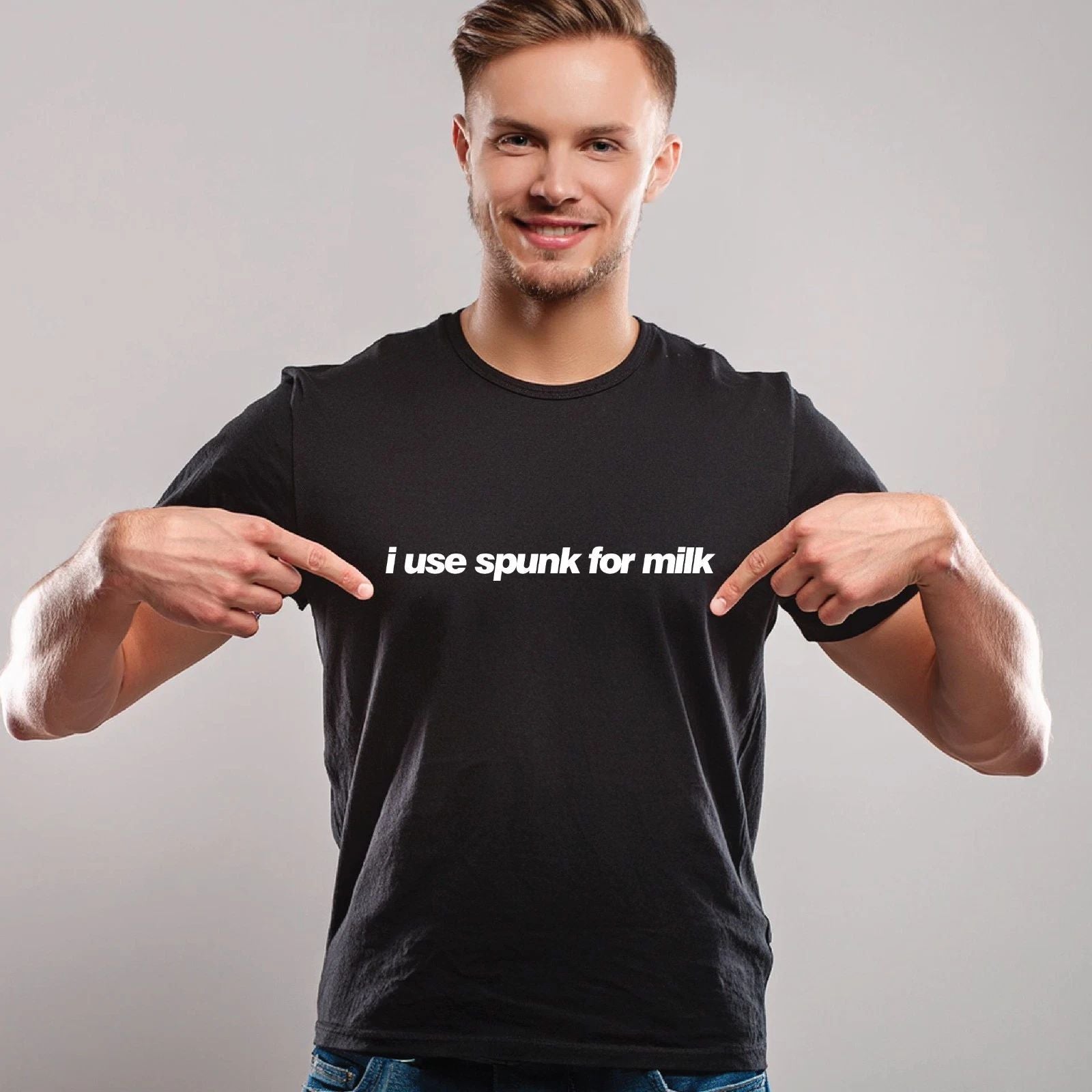 I Use Spunk For Milk T-Shirt | Funny Scotland Scottish Tourettes Swear  tee