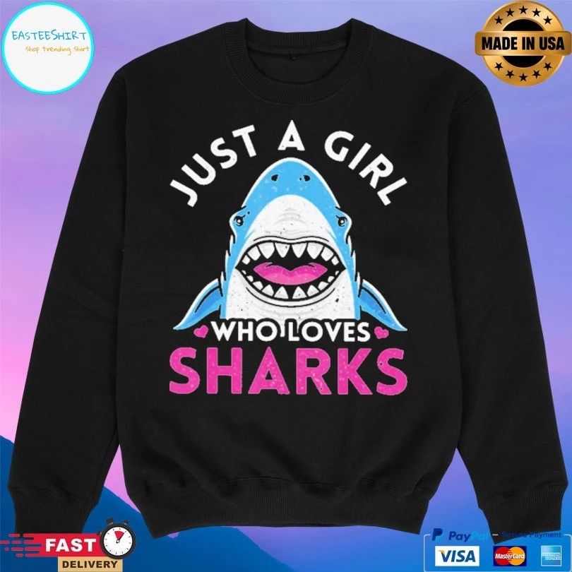 Just A Girl Who Loves Sharks Mask T-shirt