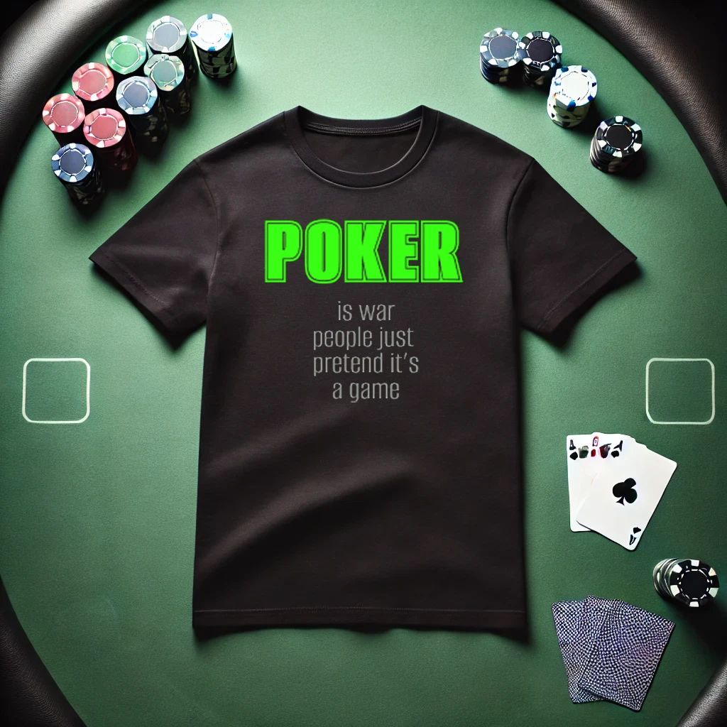 Funny Poker T-Shirt, Poker is War, Game, Unisex Tee, Poker Player Gift