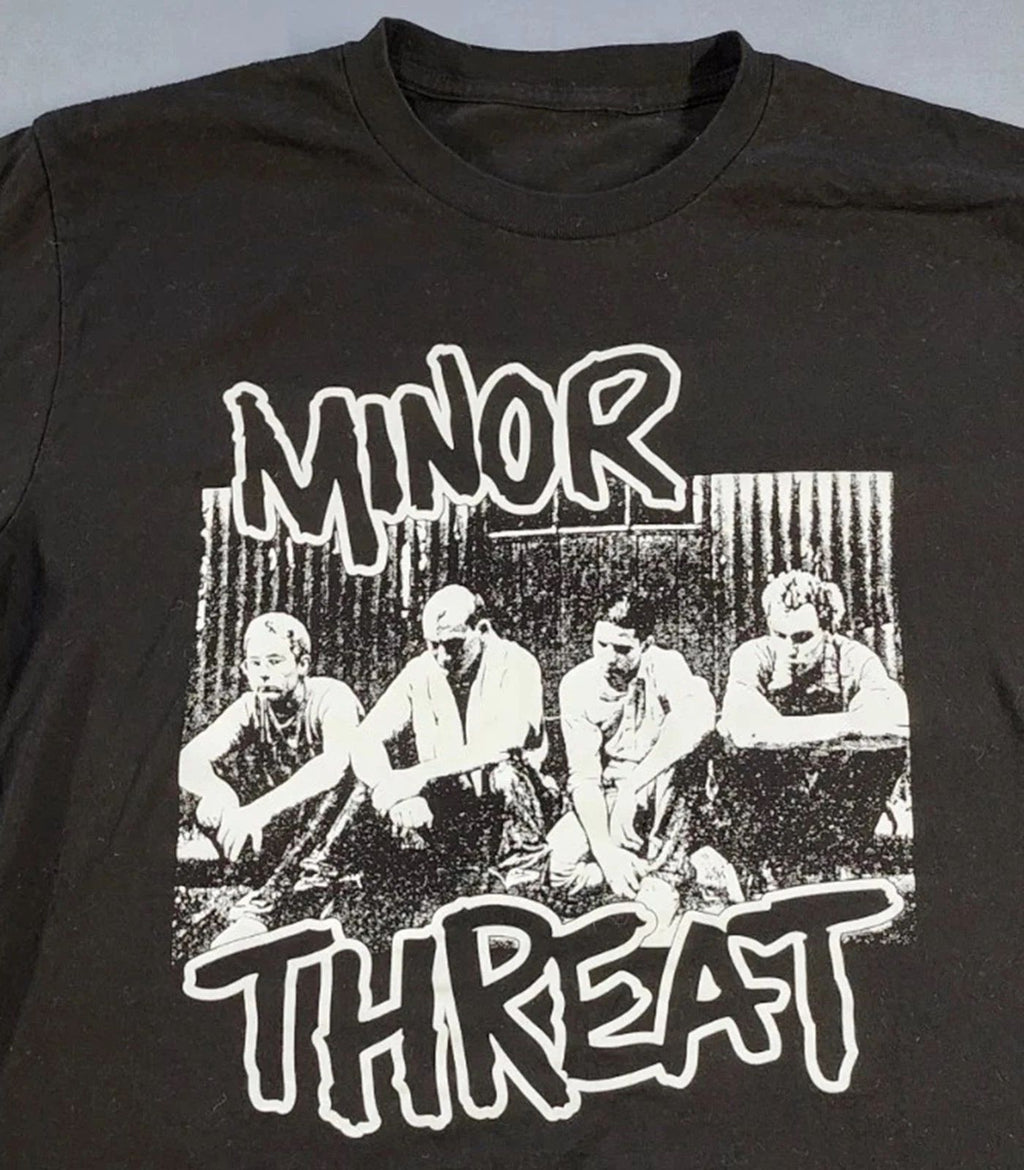 Minor Threat Band Shirt Black Punk Rock Tour Hardcore Metal Y2K