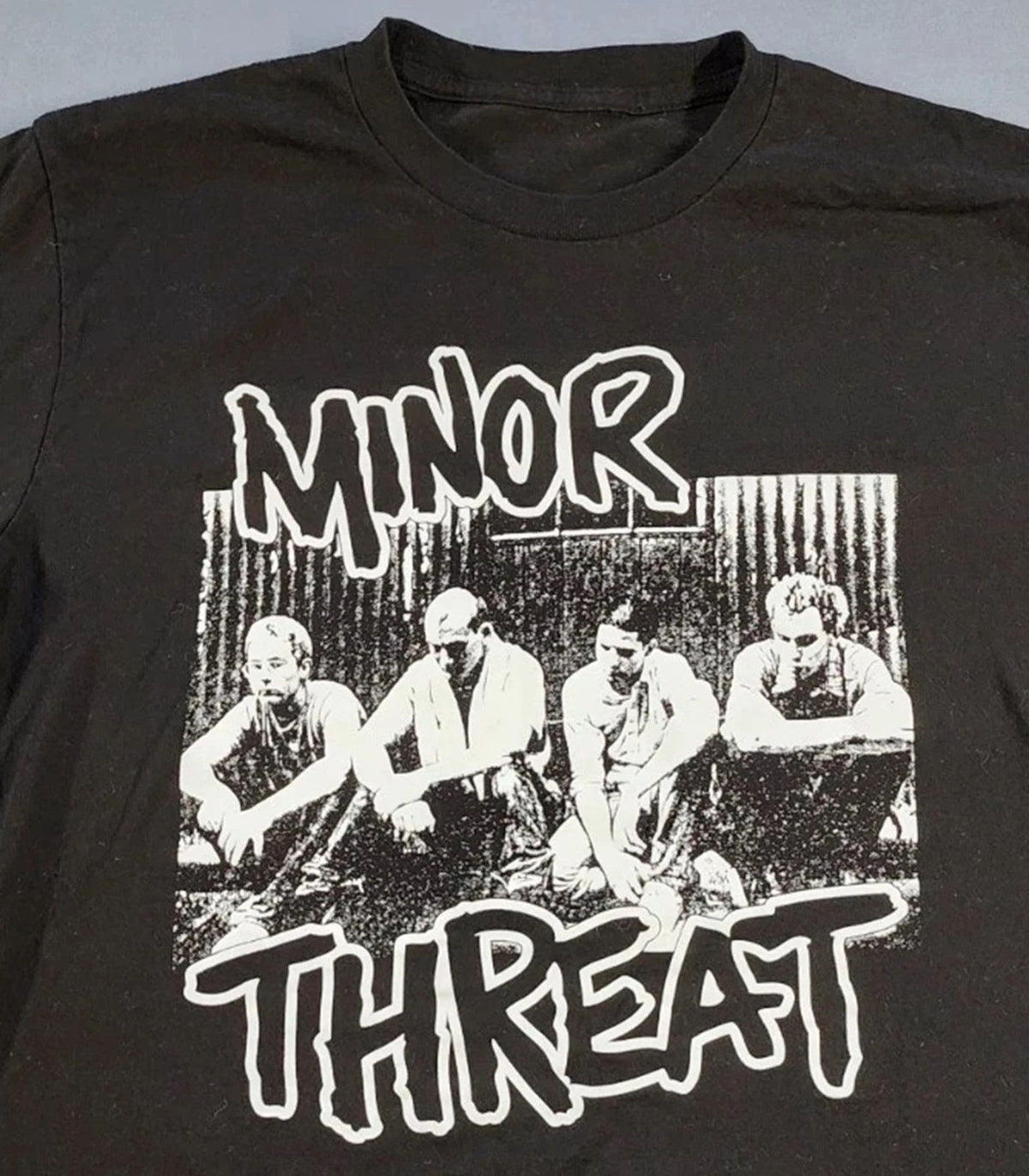 Minor Threat Band Shirt Black Punk Rock Tour Hardcore Metal Y2K