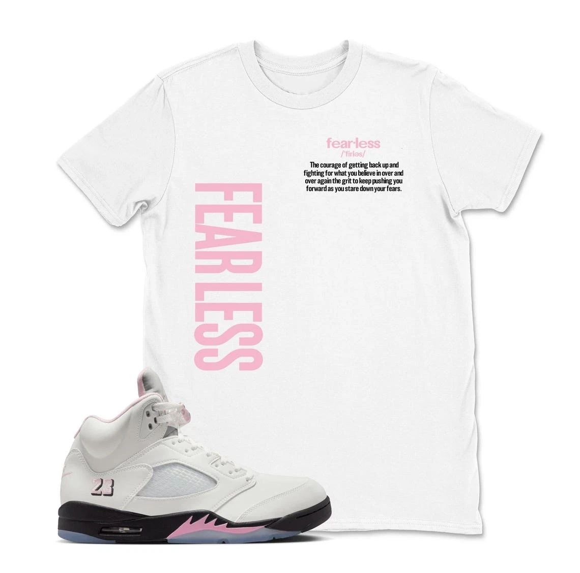 Fearless Sneaker Tees Shirt To Match Retro 5 Soft Pink AJ5