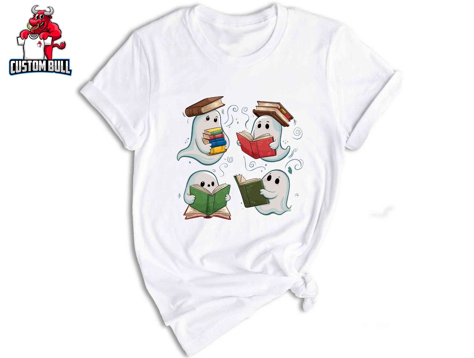 Reading Ghost Shirt, Halloween Ghost Shirt, Cute Ghost Shirt, Halloween Shirt