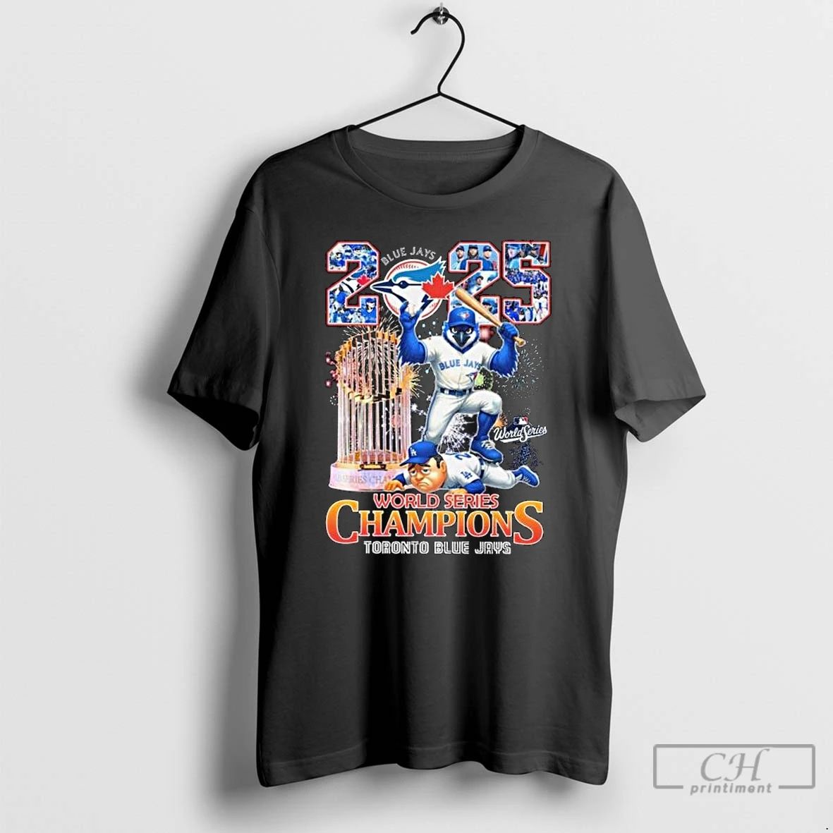 Classic Toronto Blue Jays 2025 Baseball World Series Champions Mascot Beat La Dodgers Vintage Long