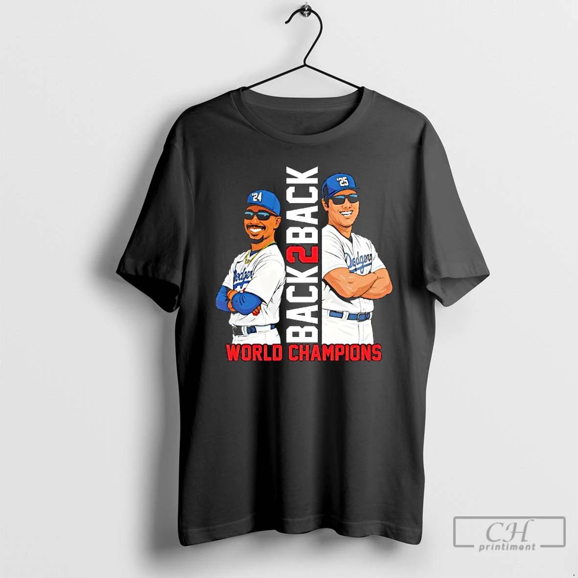 Classic Los Angeles Dodgers Back2back Championship T Shirts