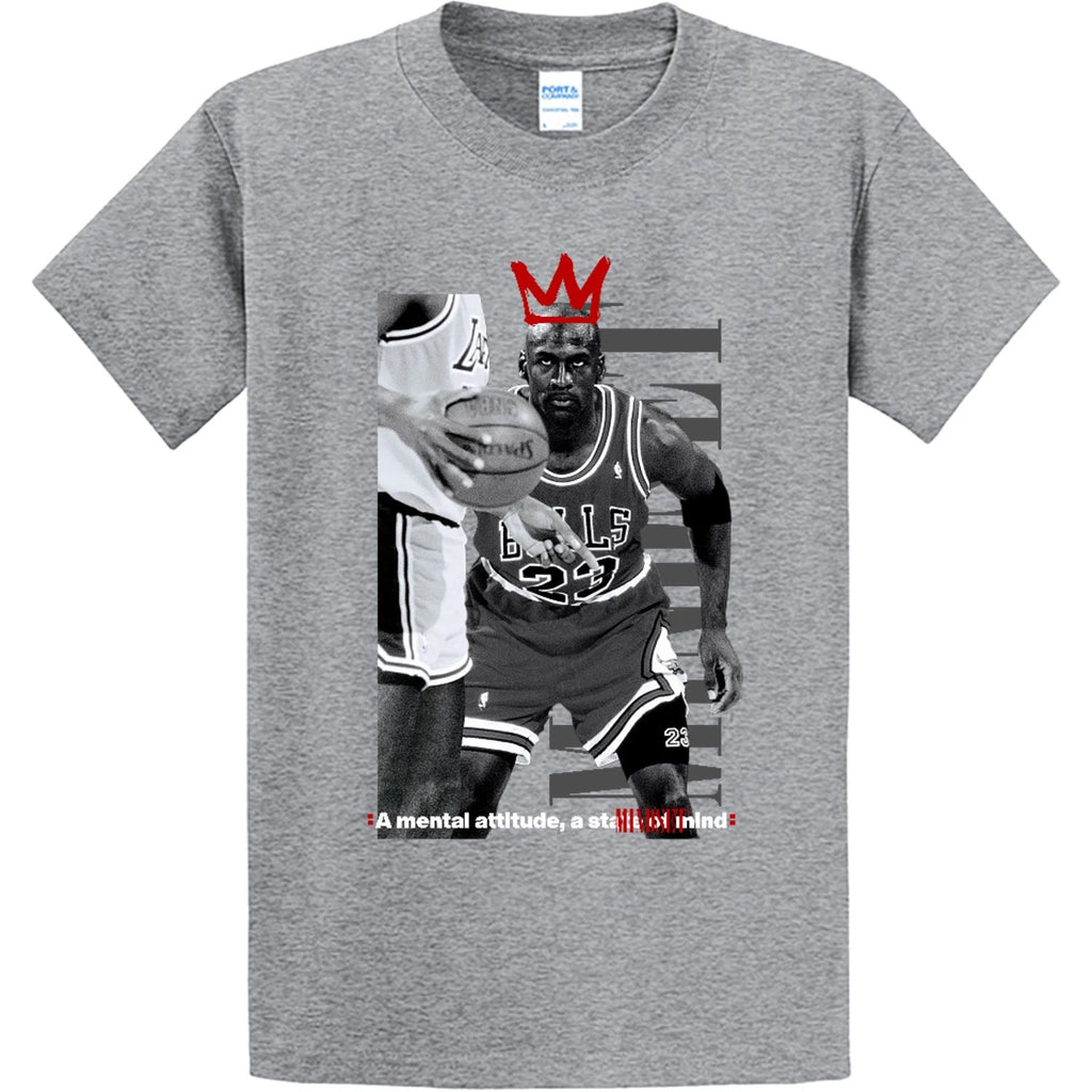 NEW STREETWEAR ON DEMAND 23 MJ MINDSET V.2 GREY TEE SHIRT SM-4XLARGE MADE IN USA