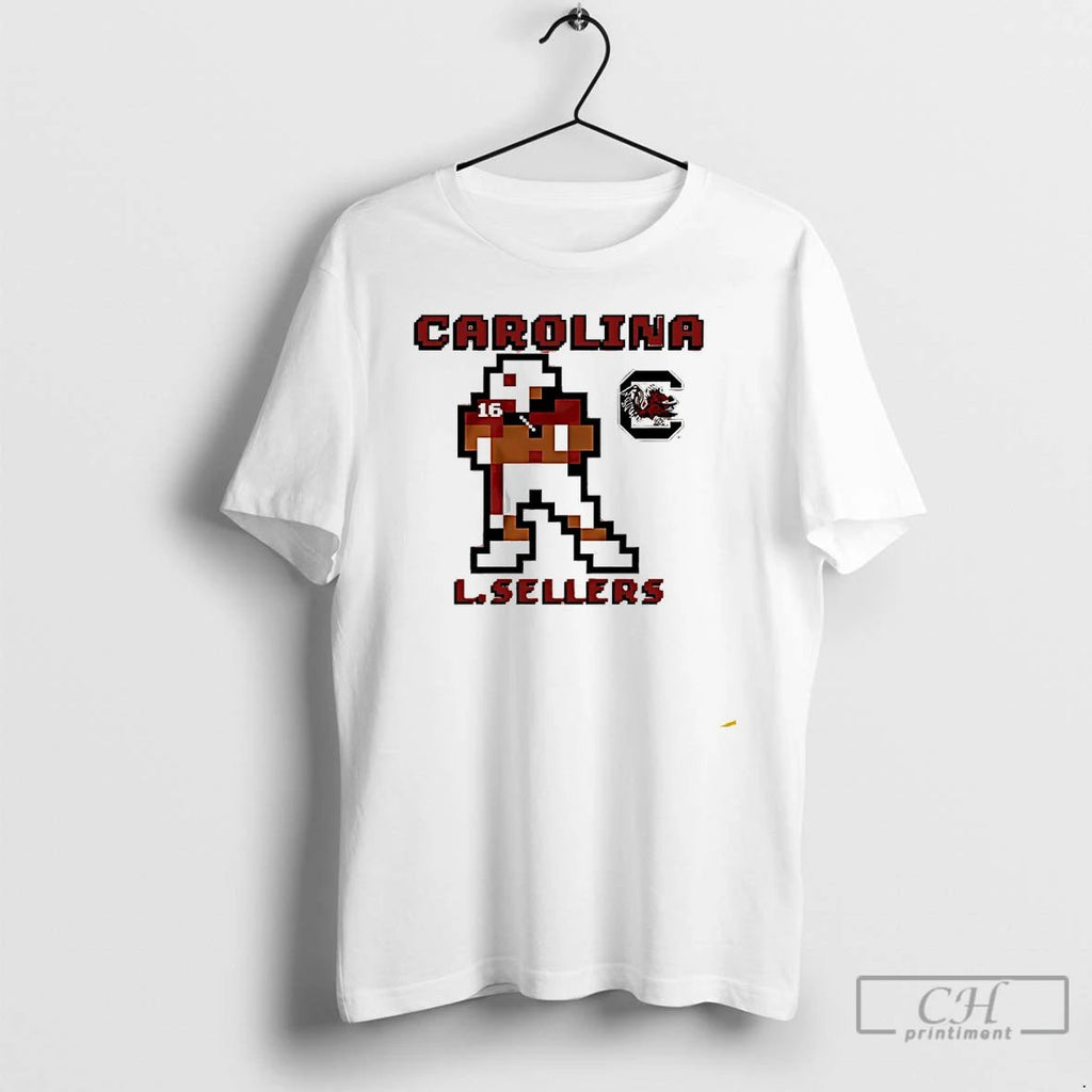 Premium South Carolina Gamecocks Football Lanorris Sellers Pixel T Shirts
