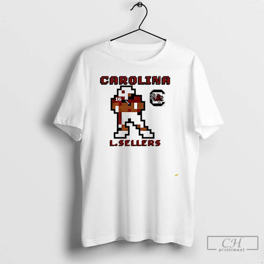 Premium South Carolina Gamecocks Football Lanorris Sellers Pixel T Shirts