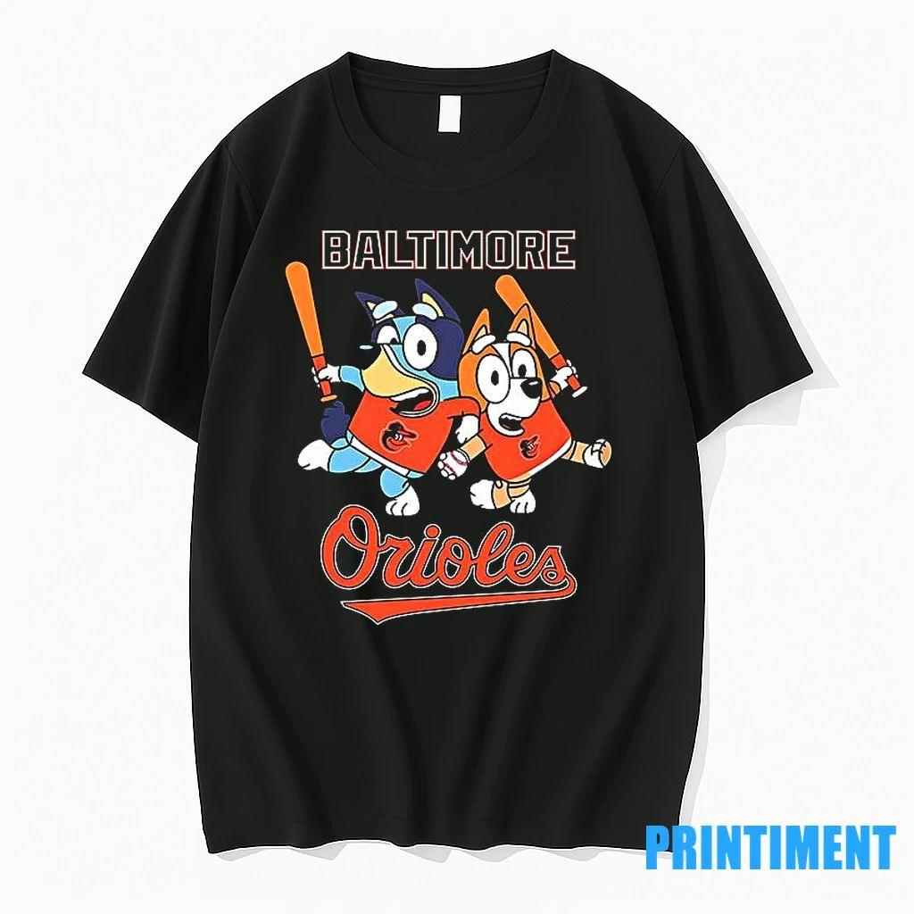 Bluey Baltimore Orioles Team Mlb Funny Cute Tshirts Sweater