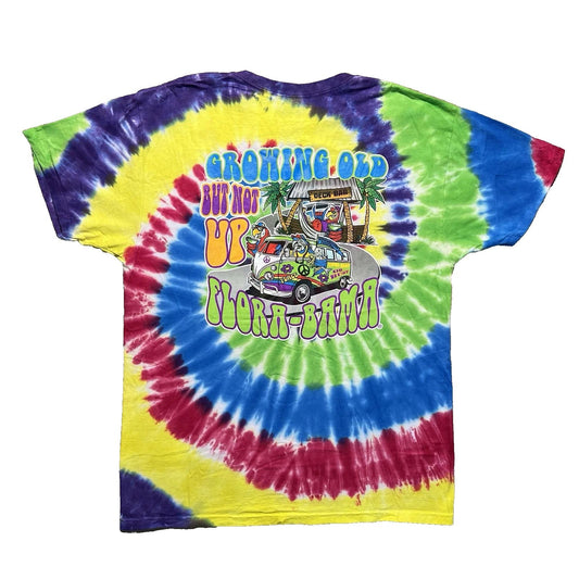 Flora Bama Shirt M Rainbow Tie Dye Beach Bar Colorful Surf Graphic
