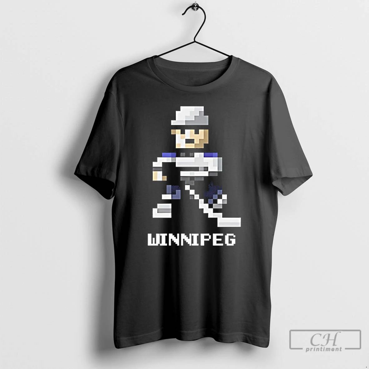Classic Winnipeg Jets Hockey 8 Bit Retro Baller T Shirts