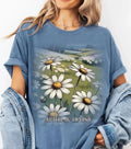 Checkered Flowers Comfort Colors Shirt Aesthetic Retro Floral Graphic Tee