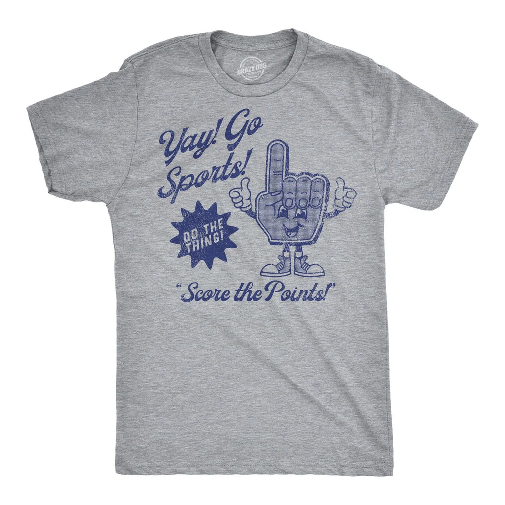 Mens Funny T Shirts Yay Go Sports Sarcastic Fan Graphic Sports Tee for Men