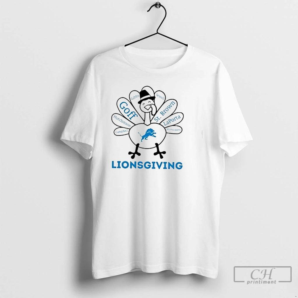 Premium Lionsgiving Detroit Lions X Thanksgiving T Shirts
