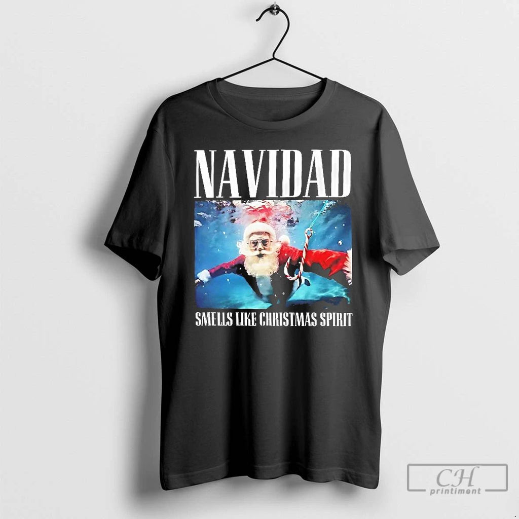 Classic Santa Navidad Smells Like Christmas Spirit T Shirts
