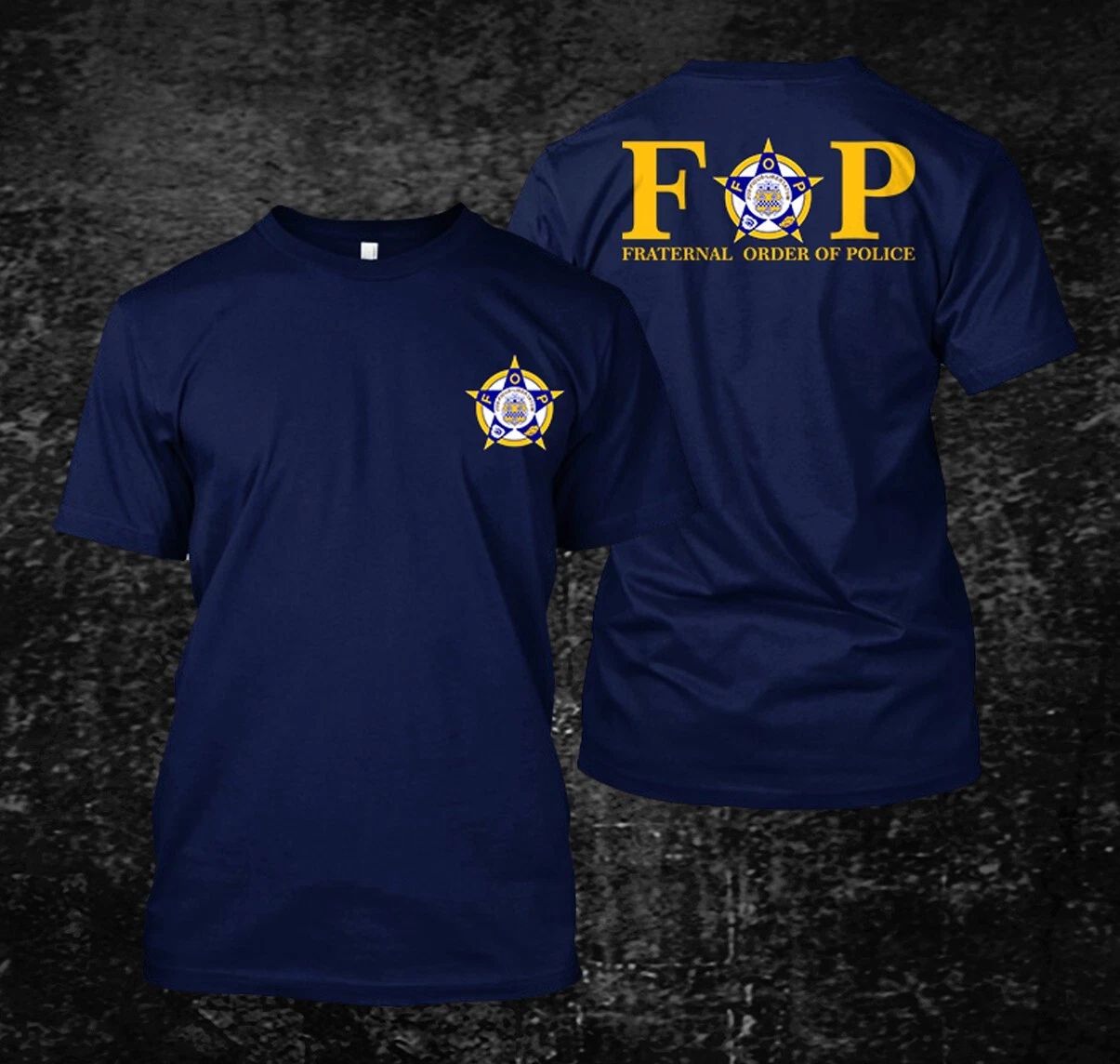 Flaternal Order of Police Logo - custom men's T-Shirt Tee