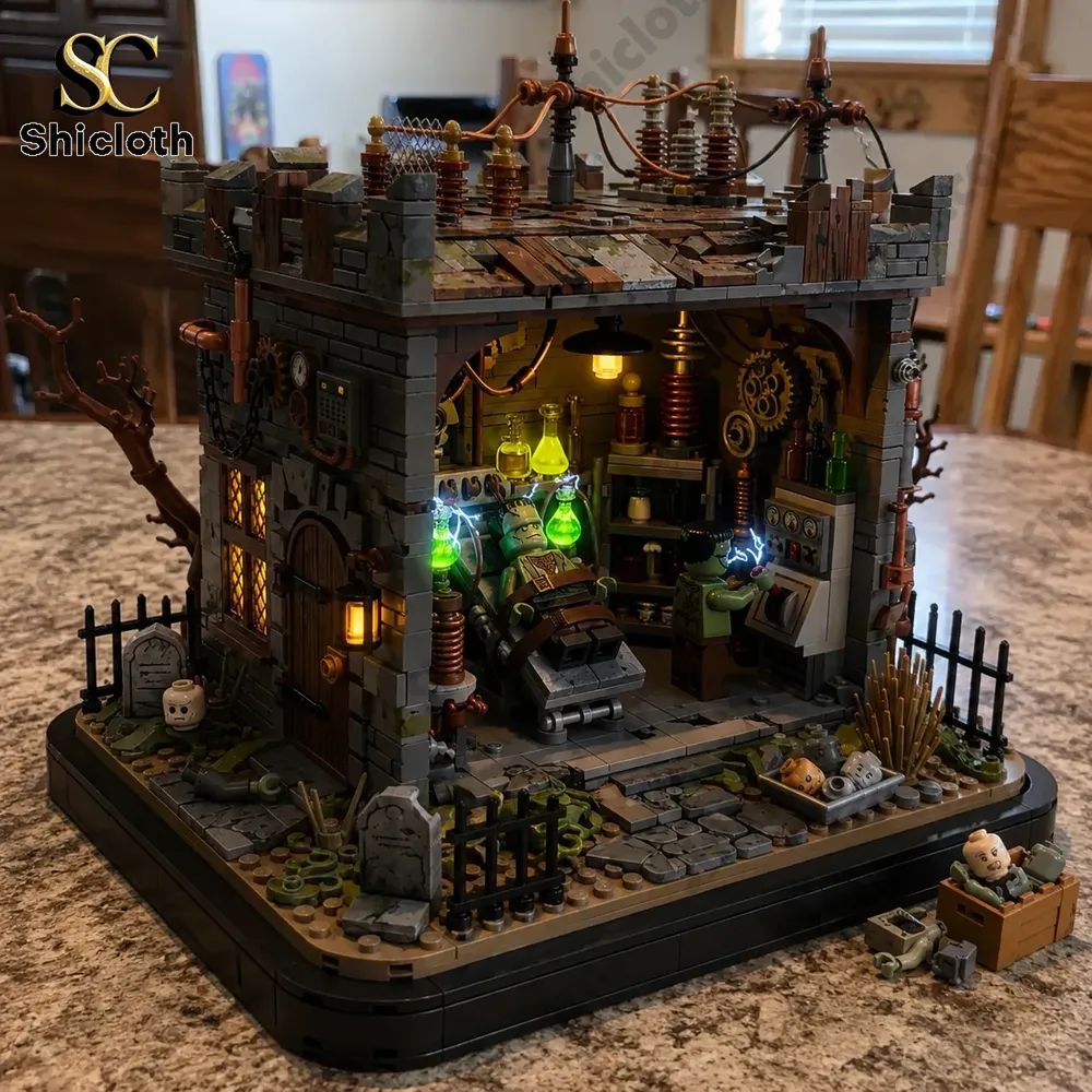 Frankenstein Midnight Monster Laboratory Building Brick Set