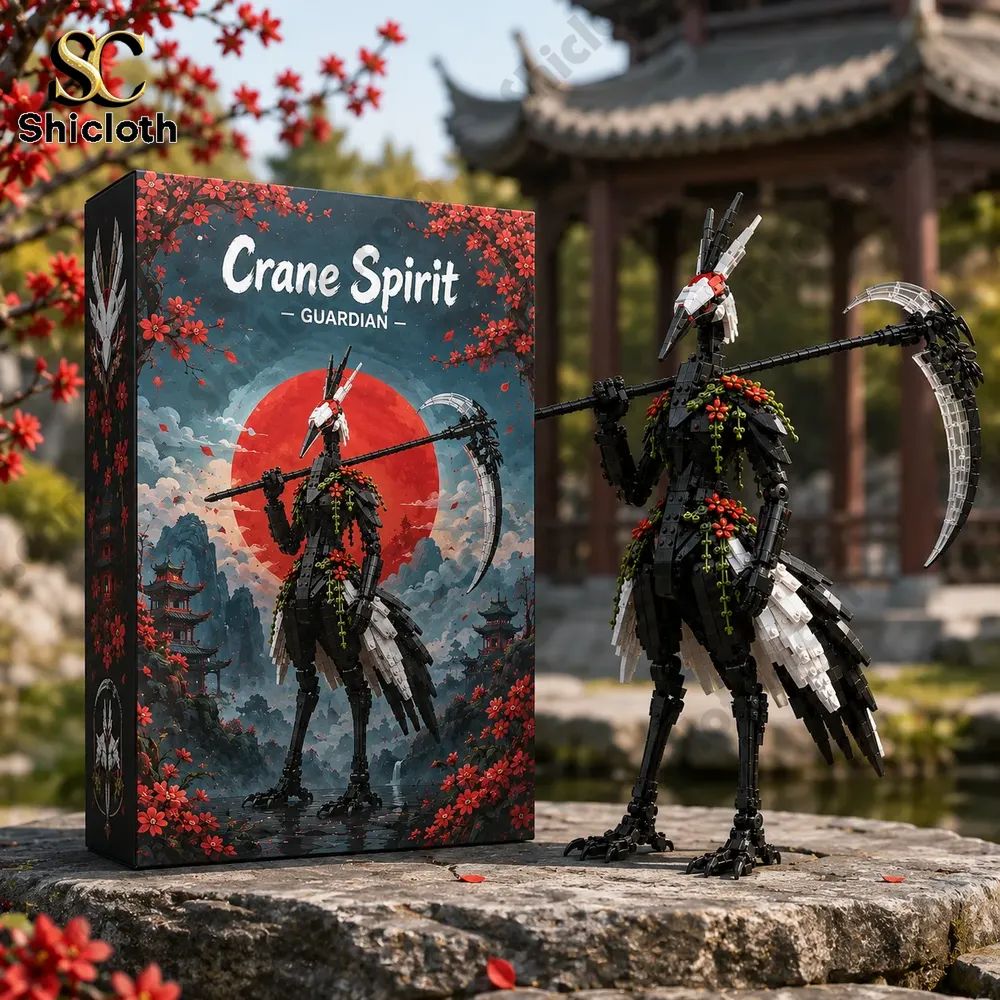 Crane Spirit Reaper Mystical Guardian Building Brick Set