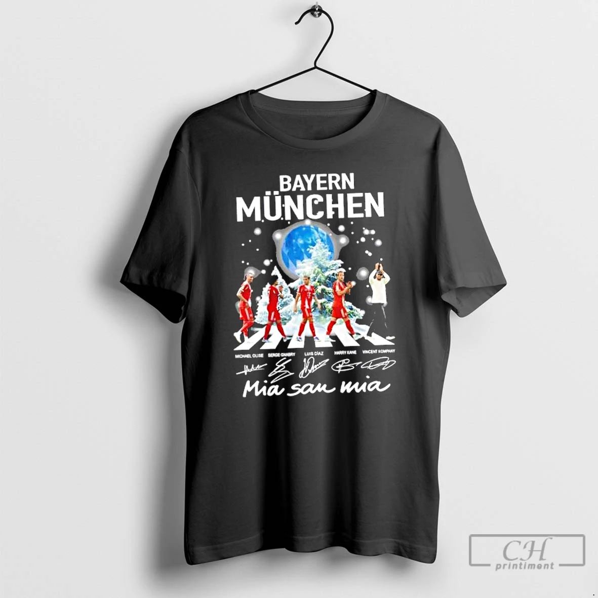 Classic Bayern Munich Vincent Kompany And Players Abbey Road Mia San Mia Signatures T Shirts