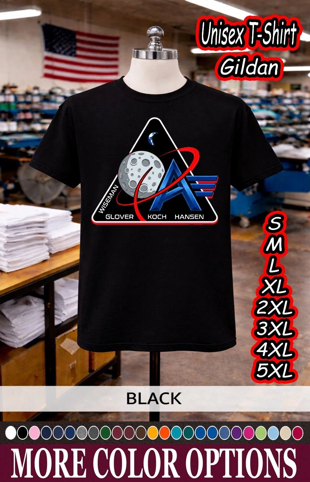 Artemis II Mission Logo Shirt Return to Moon Space Graphic Tee