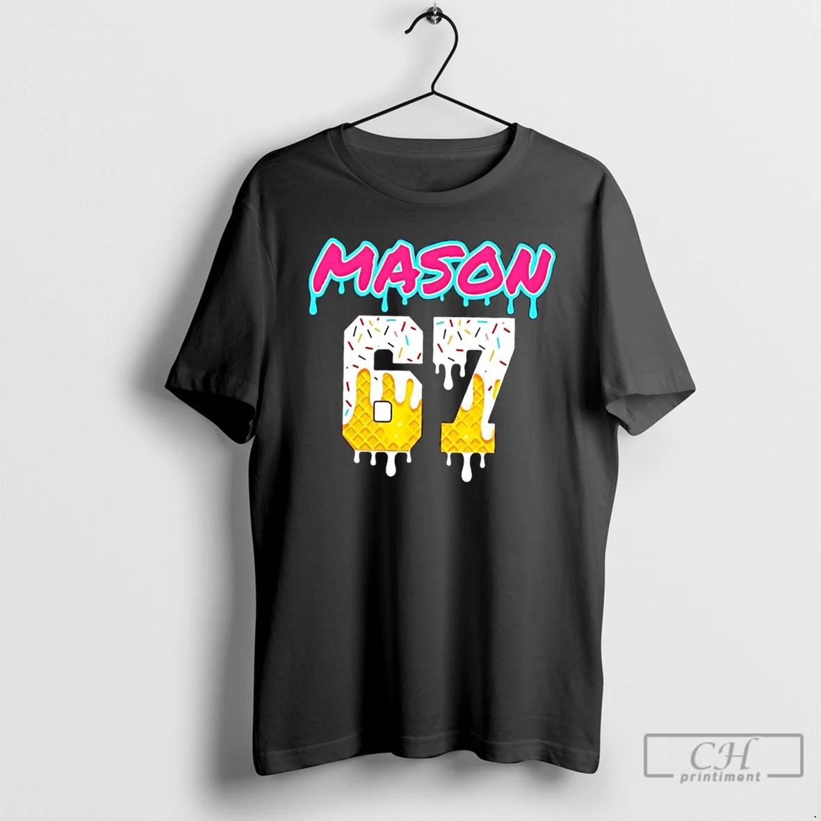Classic Six Seven Ice Cream Drip Sports 67 Fun Mason Meme T Shirts