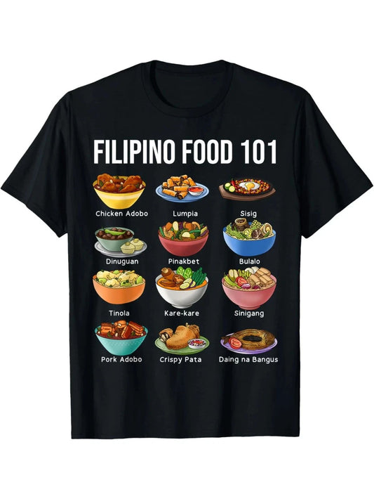 Filipino Food 101 Popular Pinoy Food Funny Graphic Unisex Shirt
