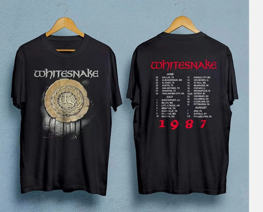 SALE.!!! Vintage 80s WHITESNAKE Self Titled 1987 Tour Concert T-Shirt