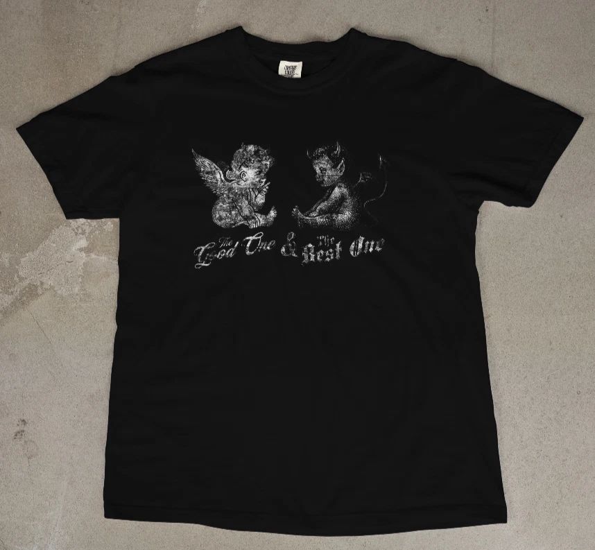 Angel and Devil Graphic T-Shirt Men Women Streetwear Y2K Good Bad Retro Graphic