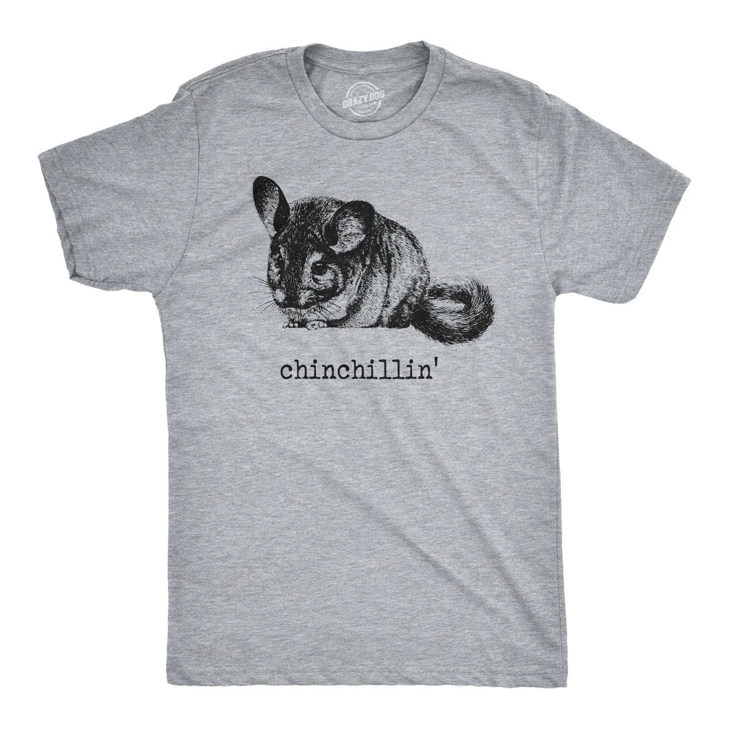 Mens Chinchillin T shirt Funny Chinchilla Animal Lover Graphic Vintage Cool Tee