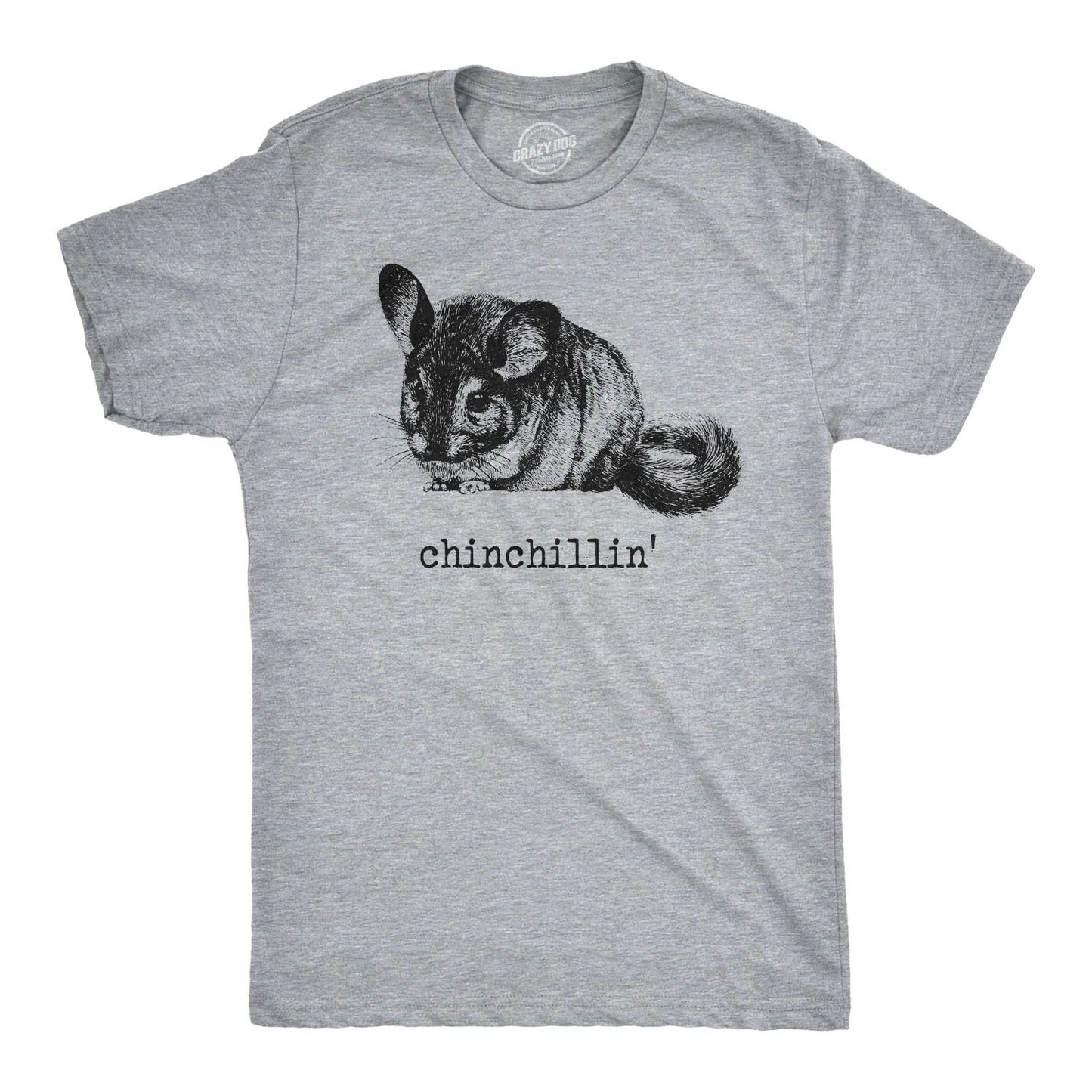 Mens Chinchillin T shirt Funny Chinchilla Animal Lover Graphic Vintage Cool Tee