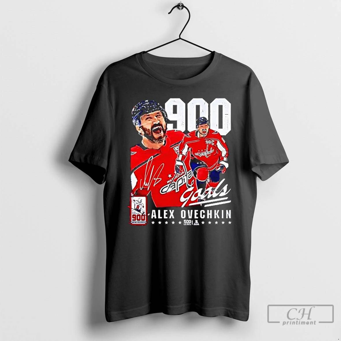 Premium Alex Ovechkins 900 Goals Merchandise Career Signature T Shirts