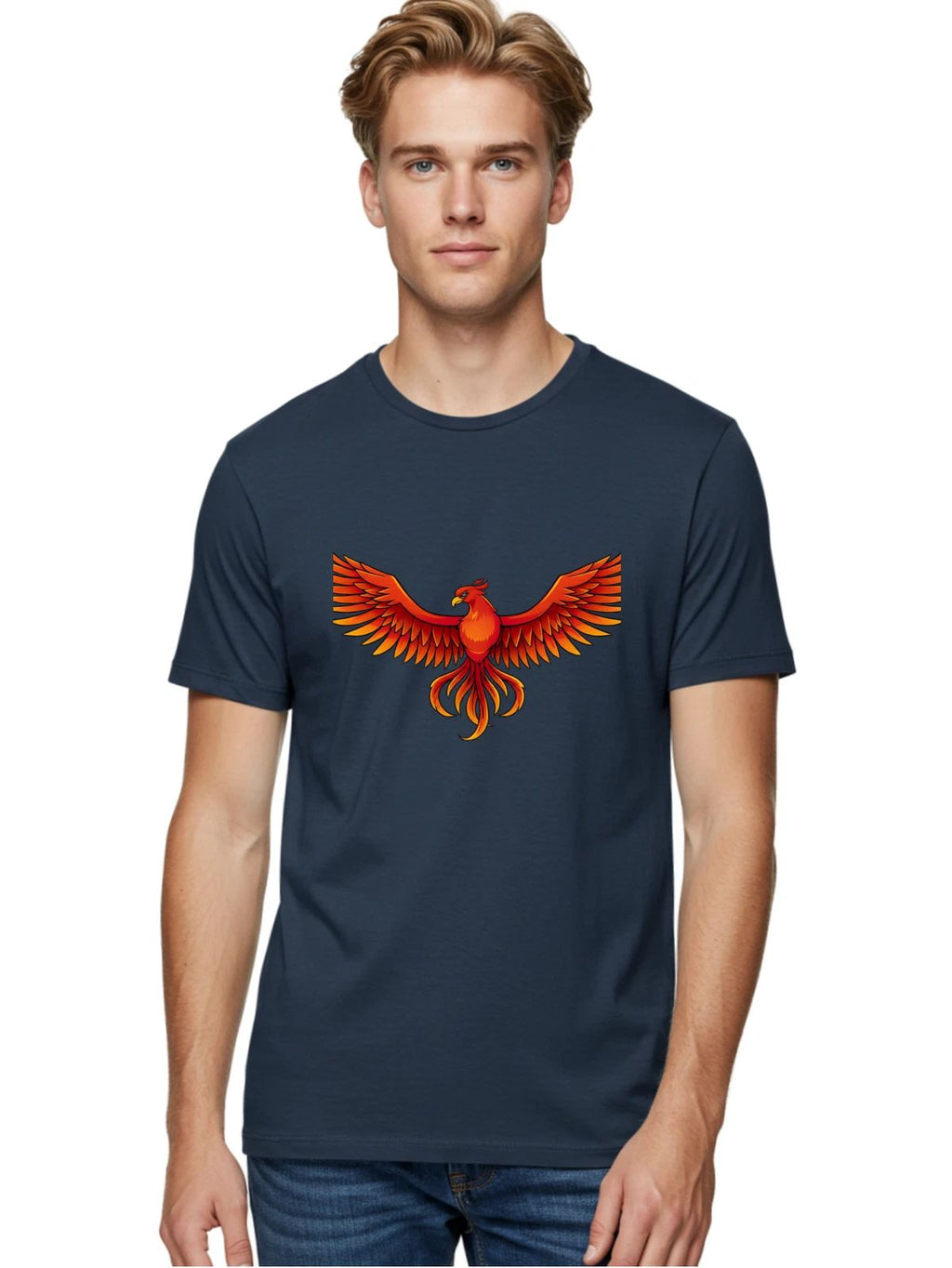 Phoenix-16 Mens Graphic Tee, 100% Cotton, Casual Summer Wear