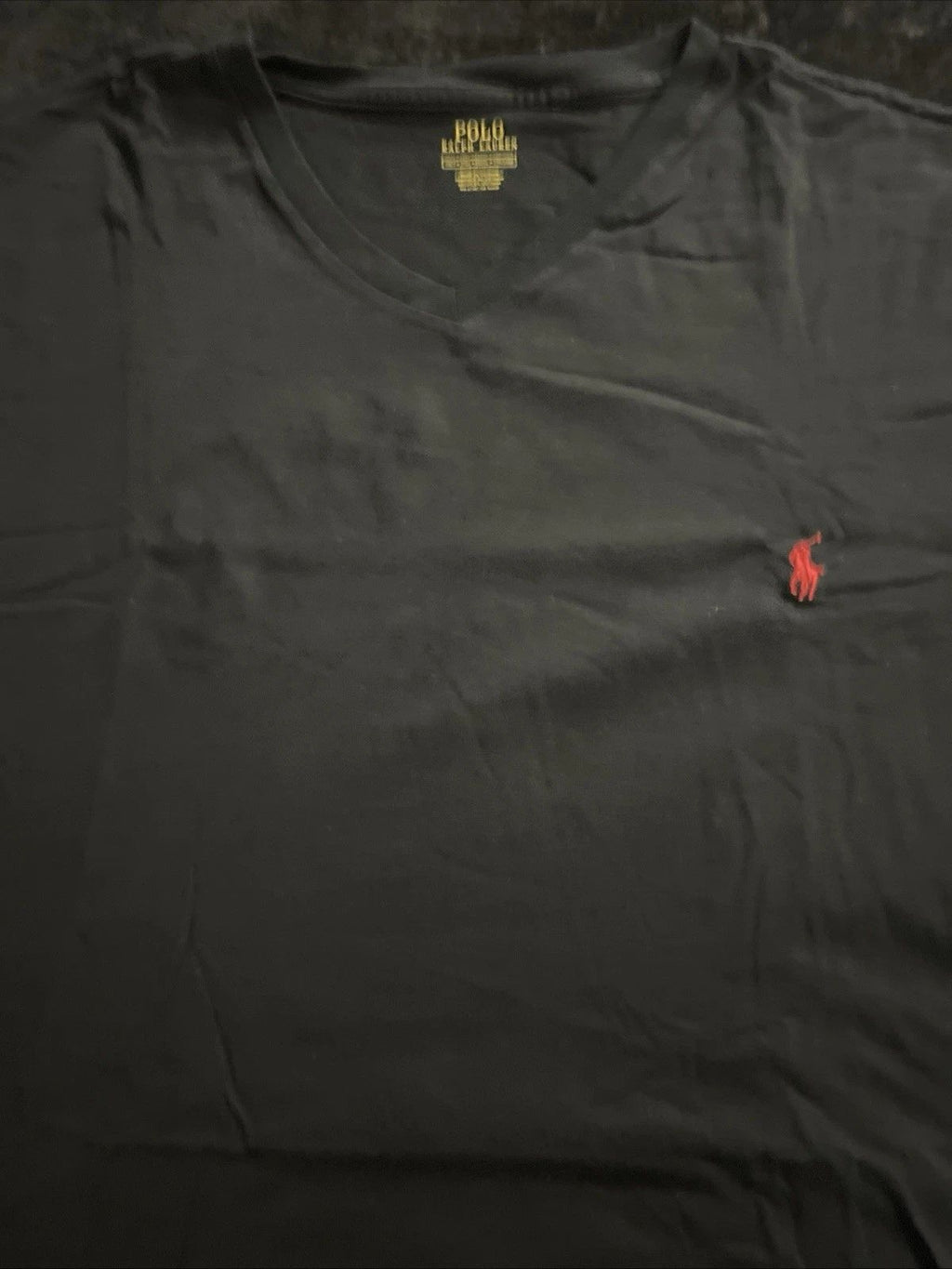 Mens Polo Ralph Lauren V Neck T Shirt 3xl Black With Res Pony