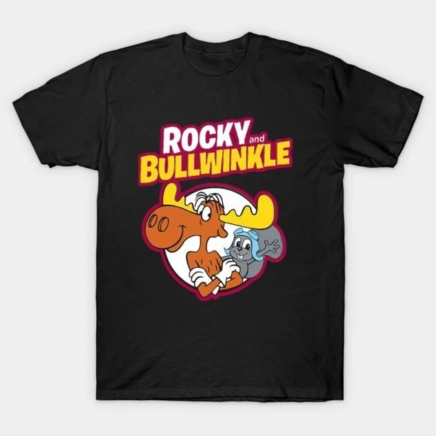 Rocky and Bullwinkle Cartoon T-Shirt S-5XL
