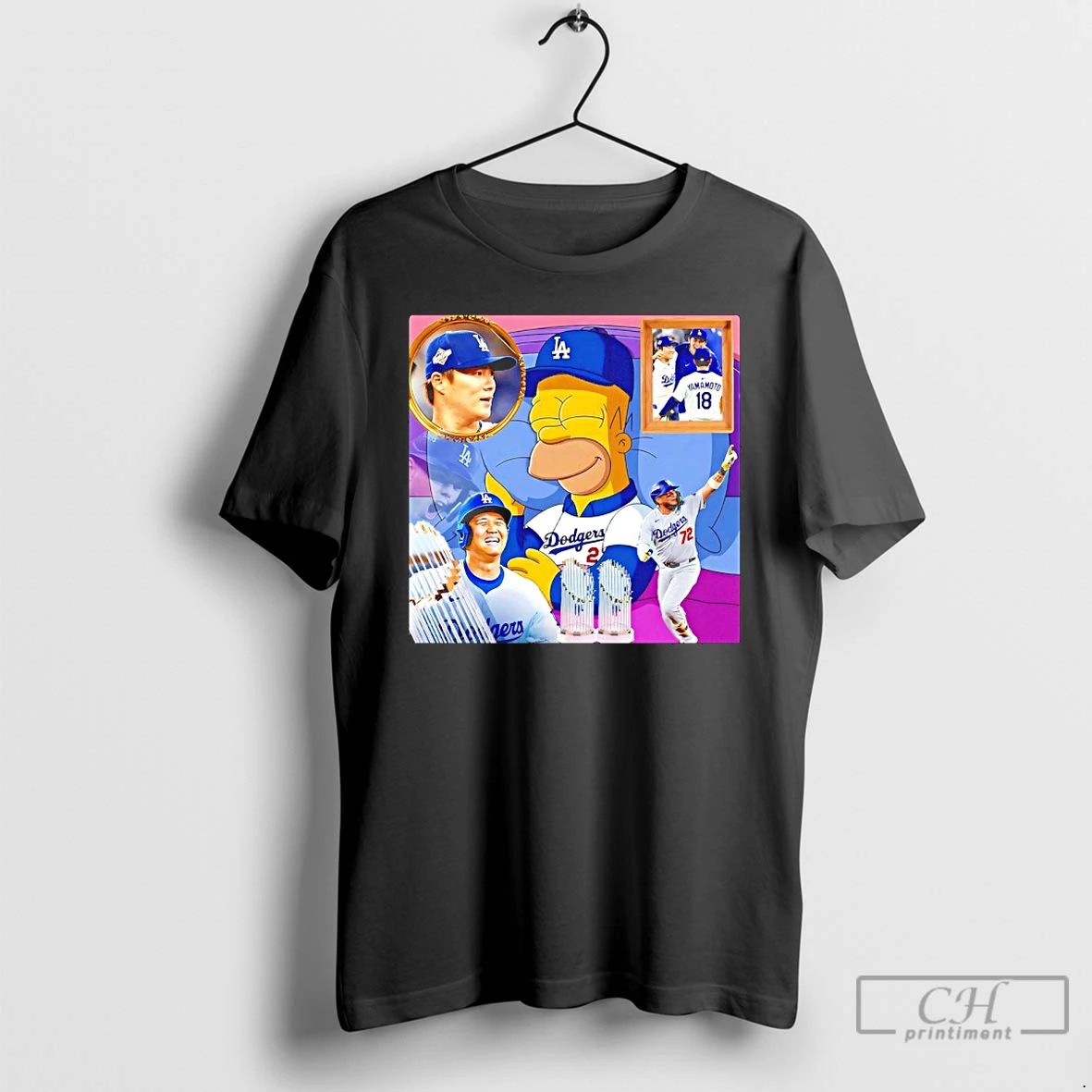Classic Homer Simpson X Los Angeles Dodgers World Champions 2025 T Shirts