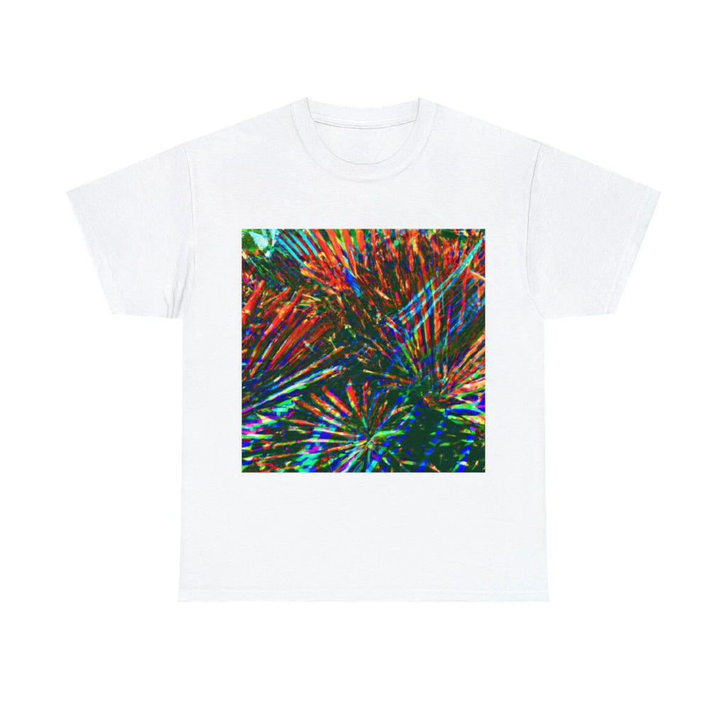 Unisex Adult T Shirt Psychedelic Neon Tropical Futuristic Nature Colorful Surf