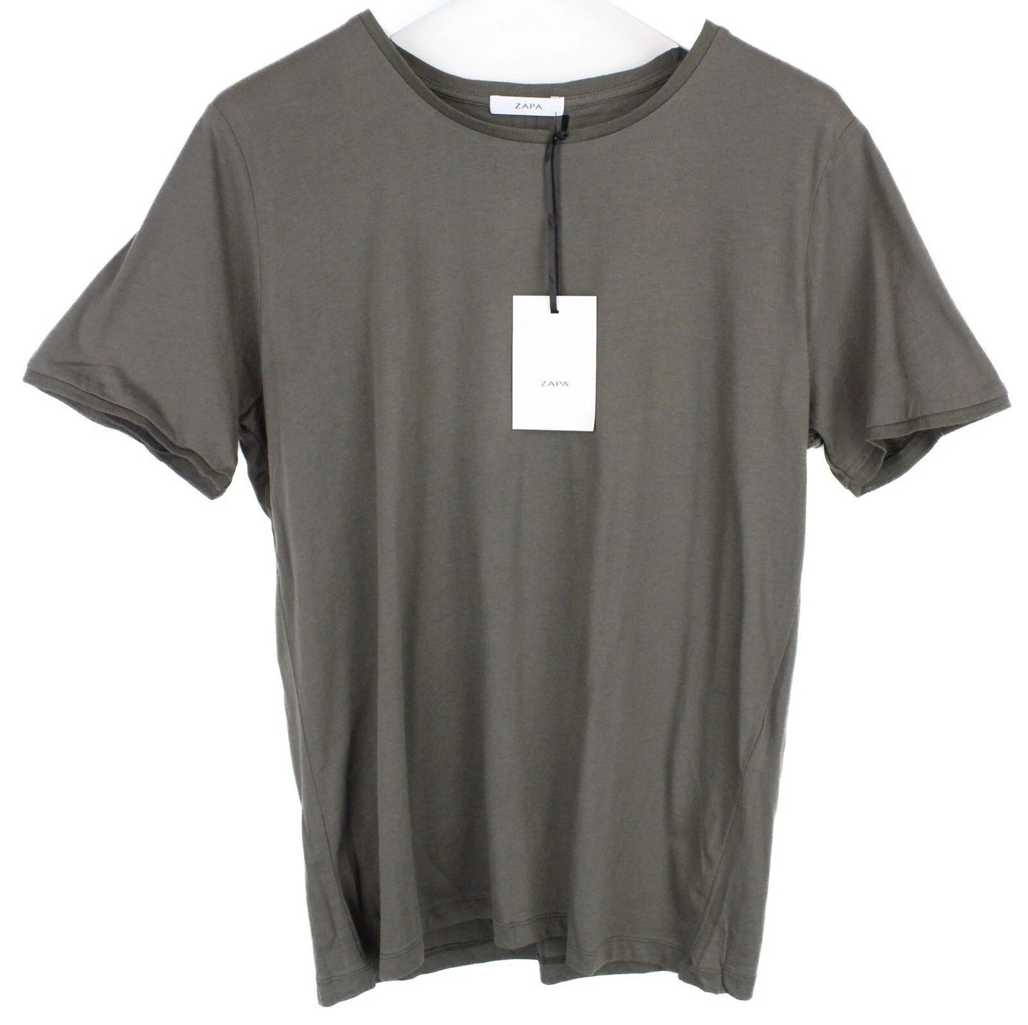 Zapa T-Shirt Homme 2XL Gris Uni Extensible Simple Rond Manches Courtes