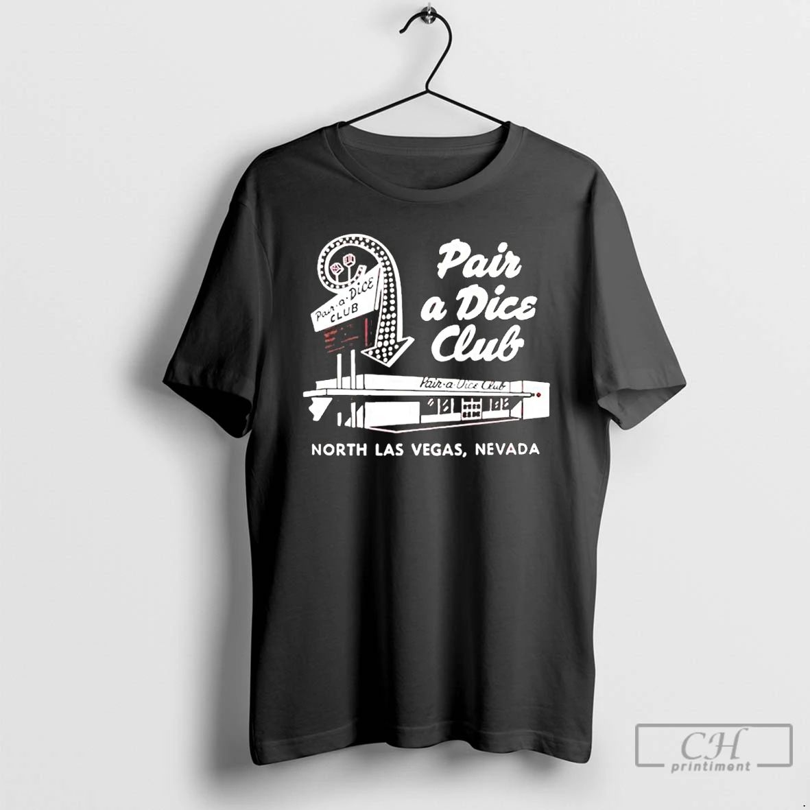 Premium Pair A Dice Club Vintage Las Vegas T Shirts