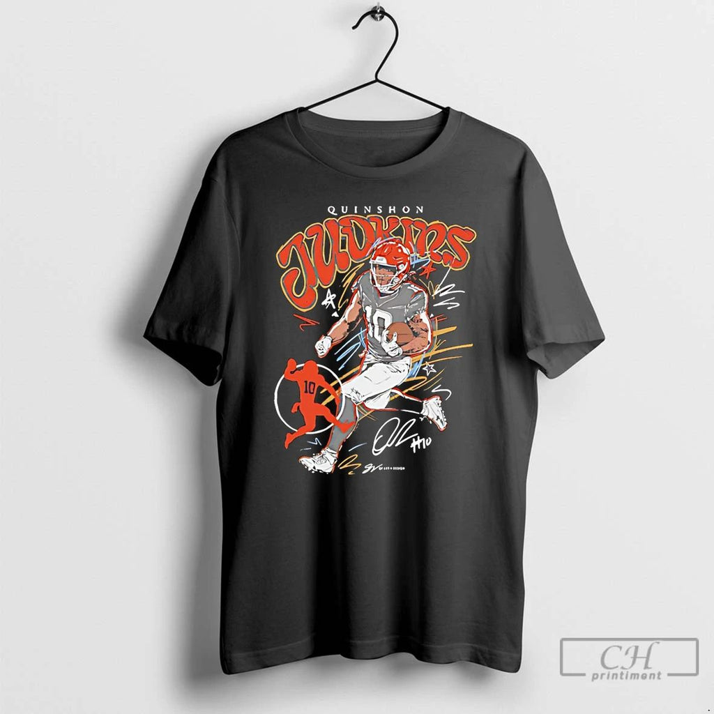 Premium Quinshon Judkins Cleveland Browns Scribble Signature Vintage T Shirts