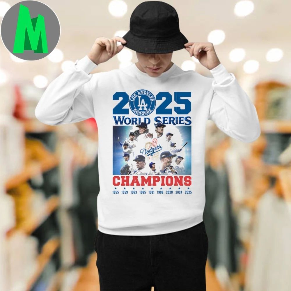 Dodgers logo world champions world champion T-Shirt