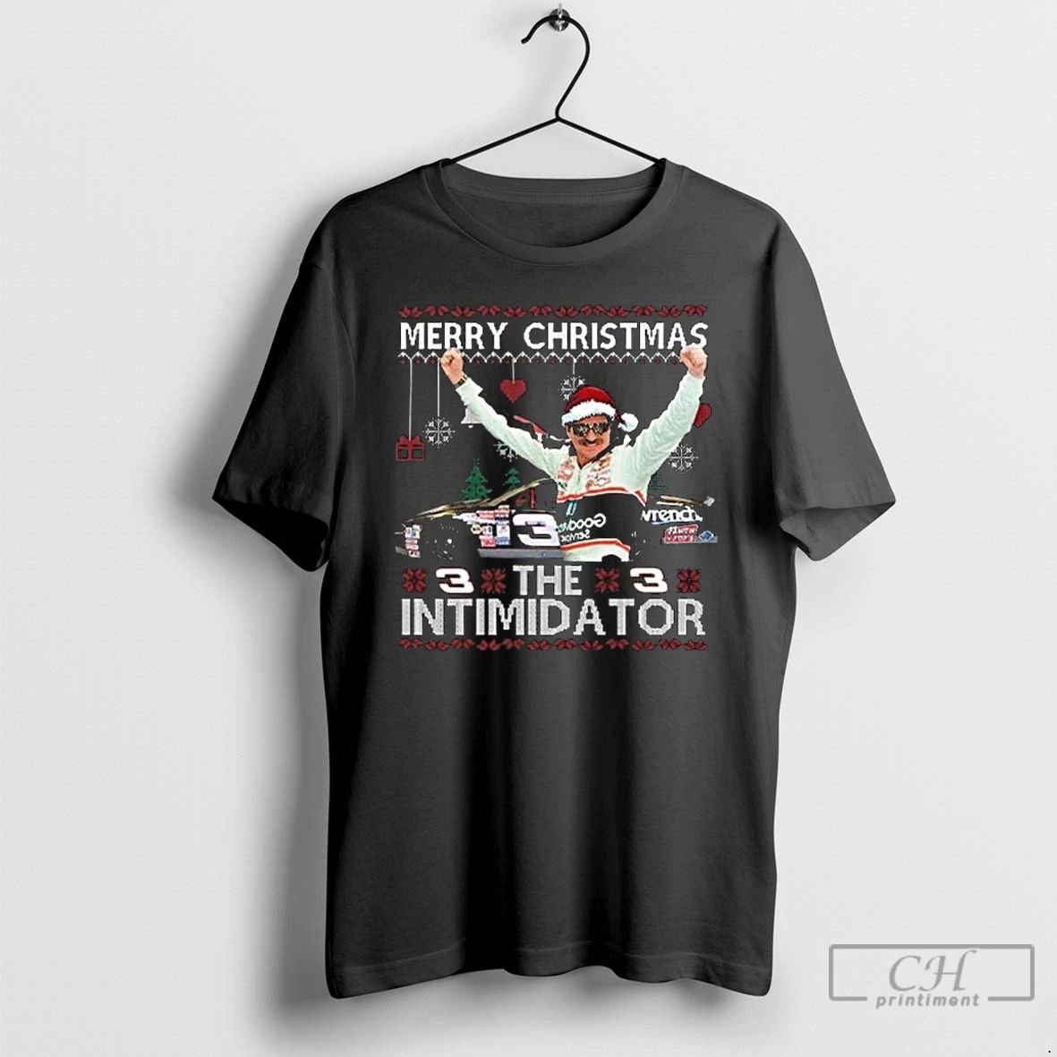 Classic Dale Earnhardt Merry Christmas The Intimidator Long Sleve T Shirts