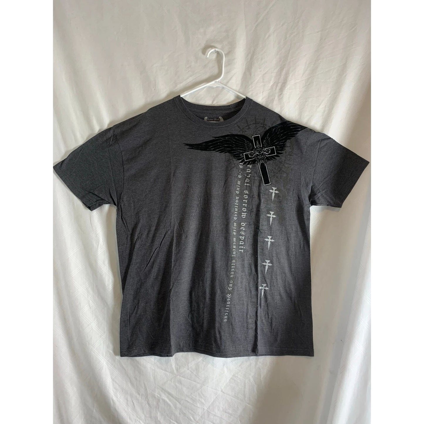 Carbon Dark Collection Cross-Wing Graphic Tee, XXL streetwear style