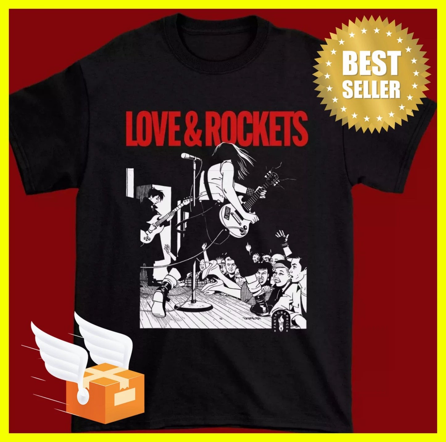 Love and Rockets Band T-Shirt Short Sleeve Cotton