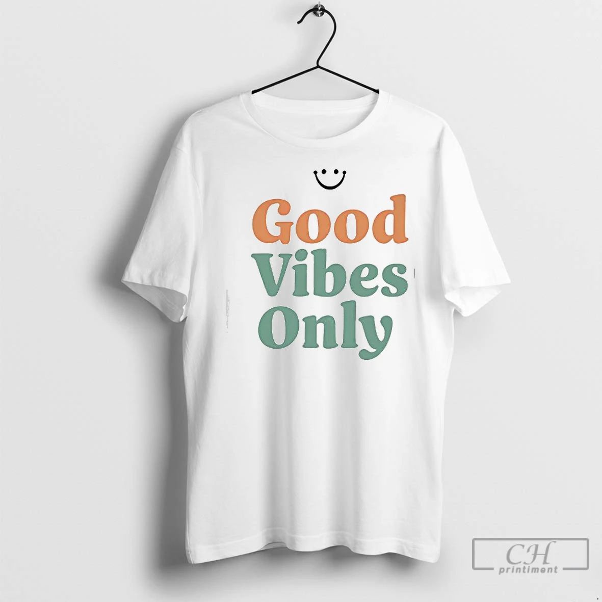 Premium Good Vibes Only Retro Smile