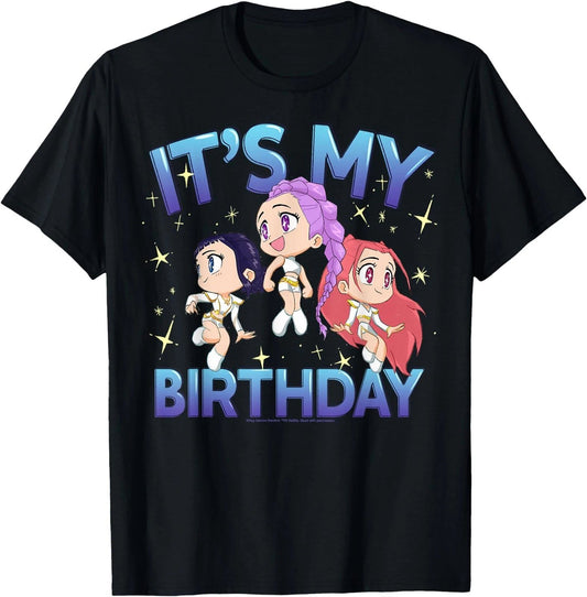 Kpop Demon Hunters It's My Birthday Cute Chibi Group Shot T-Shirt