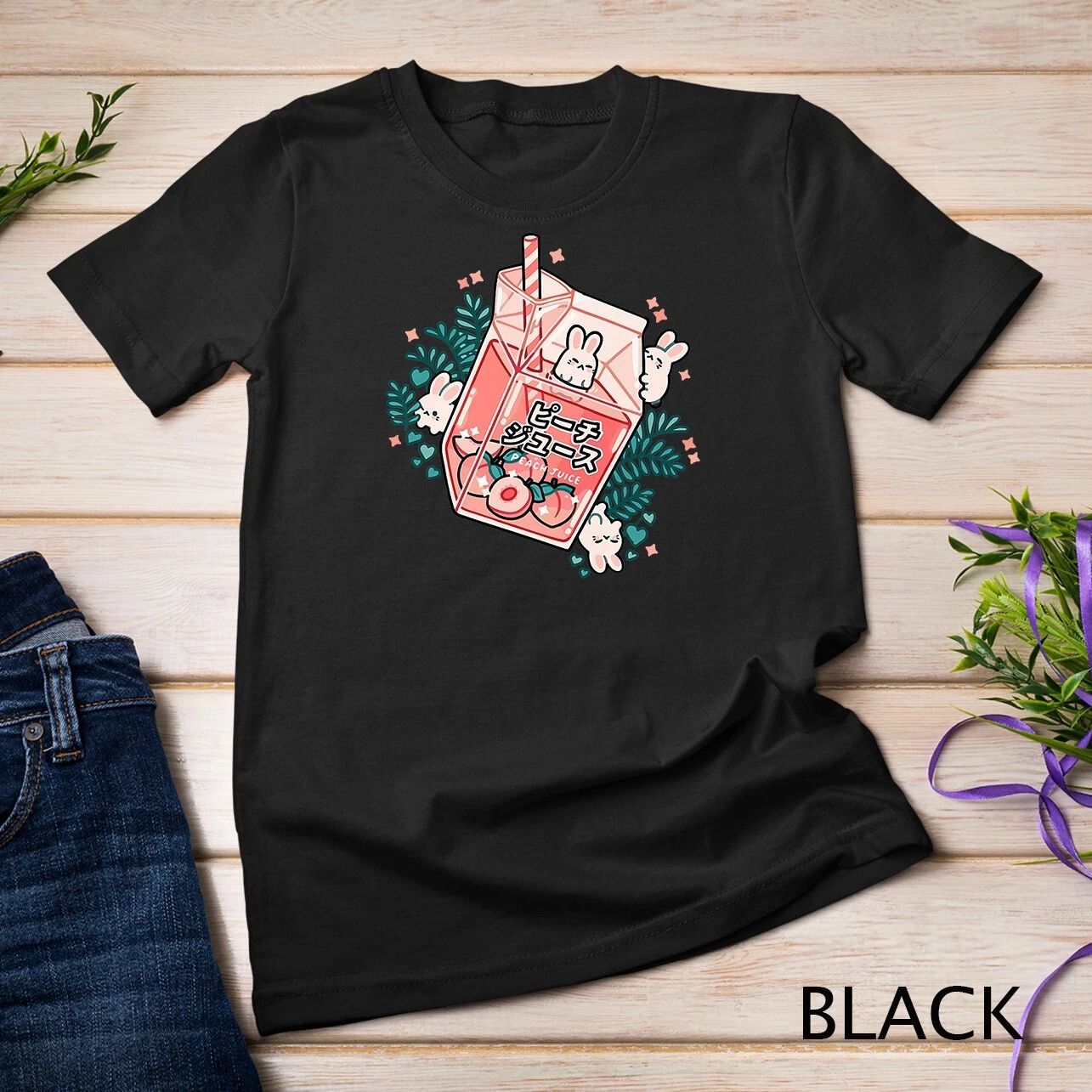 90s Japanese Kawaii Peach Milk Juice Aesthetic Premium T-Shirt Unisex T-shirt