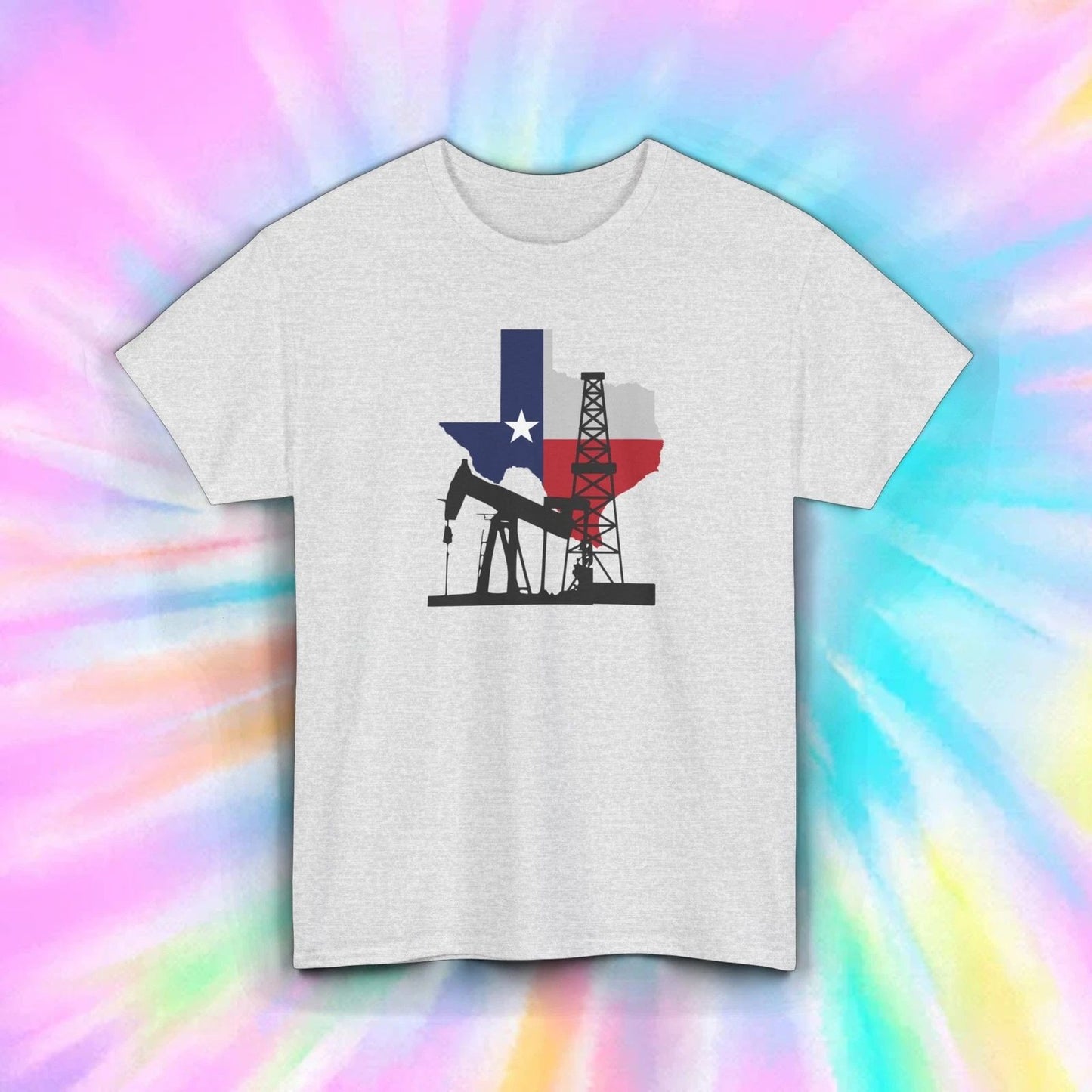 Texas Oil Rig T-Shirt | Texas Flag Pumpjack Graphic Tee | S-5XL
