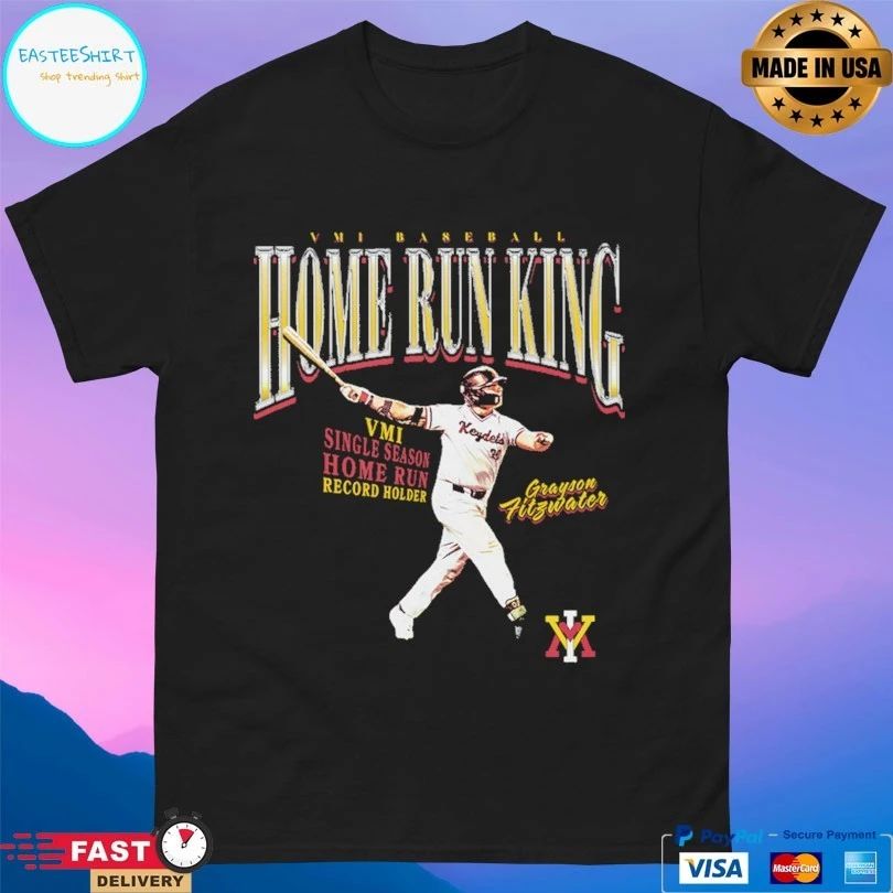 Vmi Baseball Home Run King Vmi Single Season Home Run Record Holder Grayson Fitzwater T-shirt