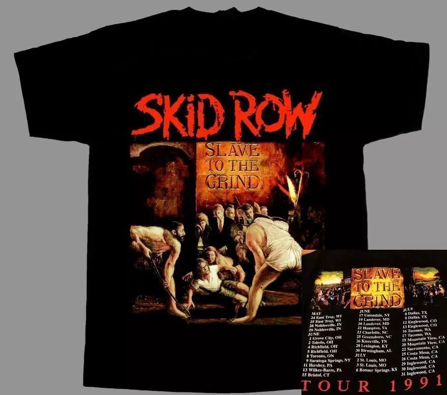 Skid Row Slave to the Grind Double-sided Men T-shirt